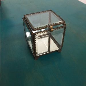 Glass Jewelry Shadow Box mirrored bottom